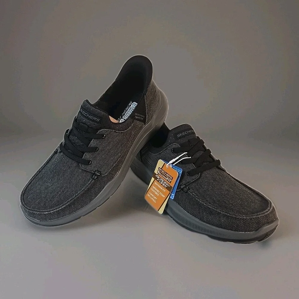Skechers‎ Men's Hands Free Swift Fit Loafer Shoe Gray Size 11 -  NWOB